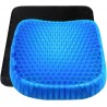 Mediawave - Store coussin en gel respirant, anti-escarres, ergonomique, assise prolongée, 37 x 30 x 4 cm