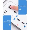 SHUIYUE Multiprise,Multiprise avec 6 prises AC et 3 ports USB 1 type C 1,8 m Protection contre les surtensions pour dortoir de