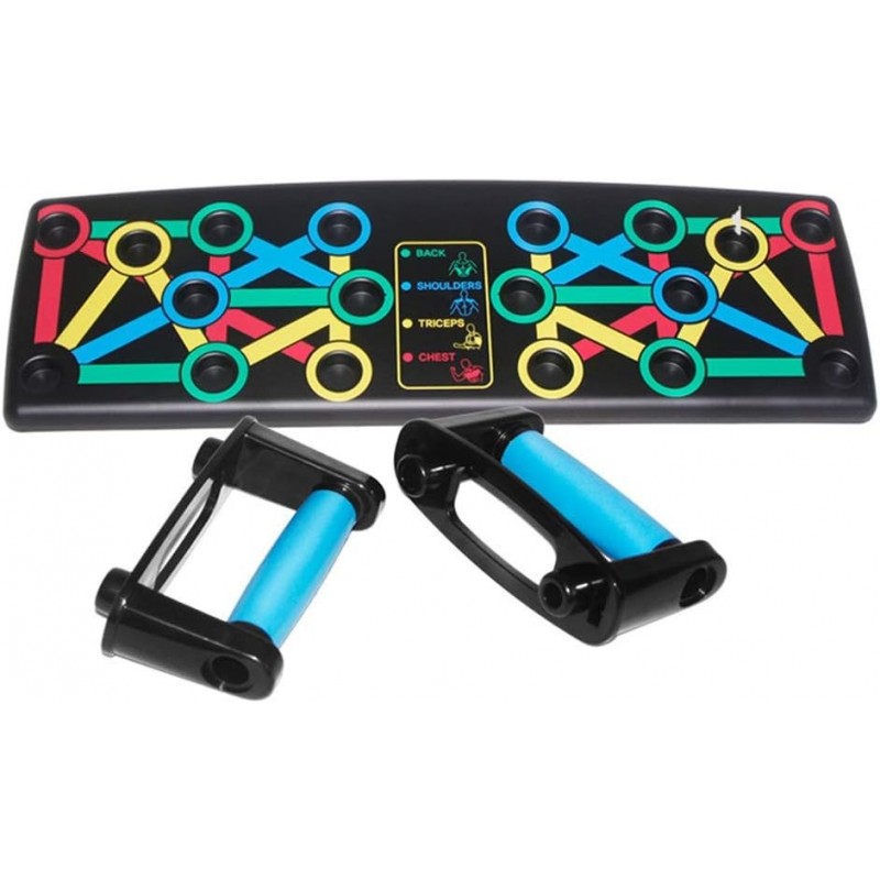 KUANDARMX Fort Push Up Board 14 en 1 Multicolor Training System for Core Workout, Pliable Push-Up Rack Board for Men Women Home