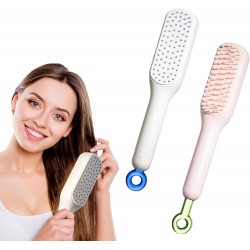 Peigne de massage antistatique autonettoyant