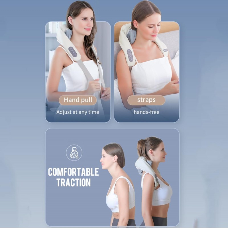 Masseur De Cou Et D'Épaule Avec La Chaleur, Shiatsu Back Shoulder Et Neck Massager, Neck Massager Pour Le Soulagement De La