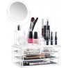 Masirs Clear Makeup Organizer - Acrylique Cosmétique Vanity Rangement Organisateurs pour Filles Dresser, Salle de bains, Bureau