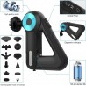 lesparty Muscle Massage Gun,Masseur de Tissus Musculaires Profonde pour le Dos Cou Muscle Soulager avec 12 Têtes, Une Clé pour