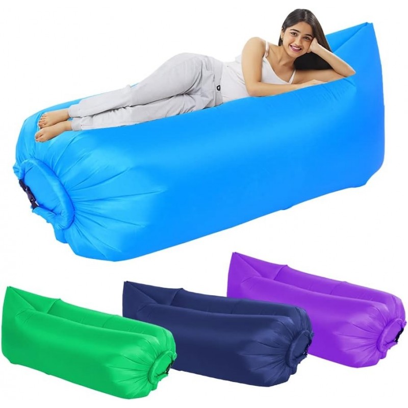 Gohytal Canapé Gonflable Imperméable à l'eau, Hamac Gonflable, 240 x 73 cm Sac à Air pour Intérieur ou Extérieur, Voyage,