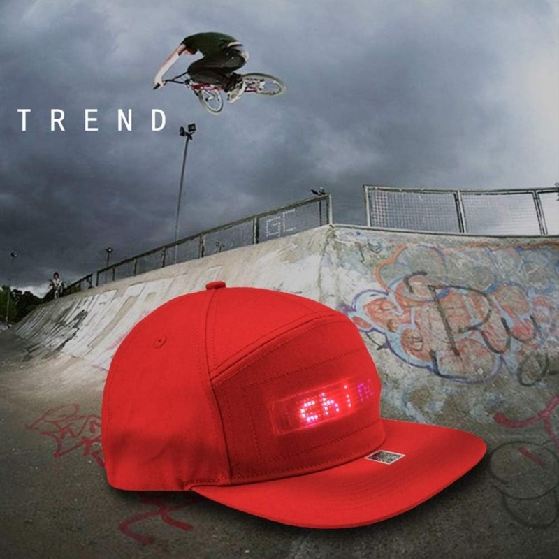 NA Casquette de baseball intelligente Bluetooth avec écran LED contrôlé par application sur téléphone portable - Pour fête,