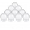 Retoo Lot de 10 lampes de miroir LED pour miroir - 3 couleurs - Intensité variable - Lampe de miroir - Miroir - Miroir - Miroir