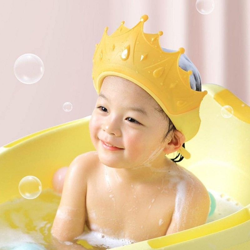 Bonnet de shampooing pour bébé Bonnet de douche Protection des yeux pour enfants Bonnet de bain réglable Shampooing Bonnet en