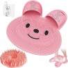 Tapis de nettoyage des pieds de nouvelle conception Manme Health avec ventouses en silicone antidérapantes en forme de lapin