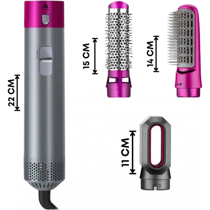 Escova Secadora de Cabelo Secador de Cabelo 5 em 1 Ar Quente Super Pontente Para Alisamento de Salão Profissional Prática