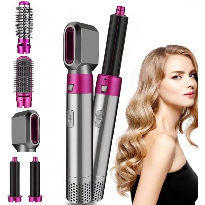 Escova Secadora de Cabelo Secador de Cabelo 5 em 1 Ar Quente Super Pontente Para Alisamento de Salão Profissional Prática