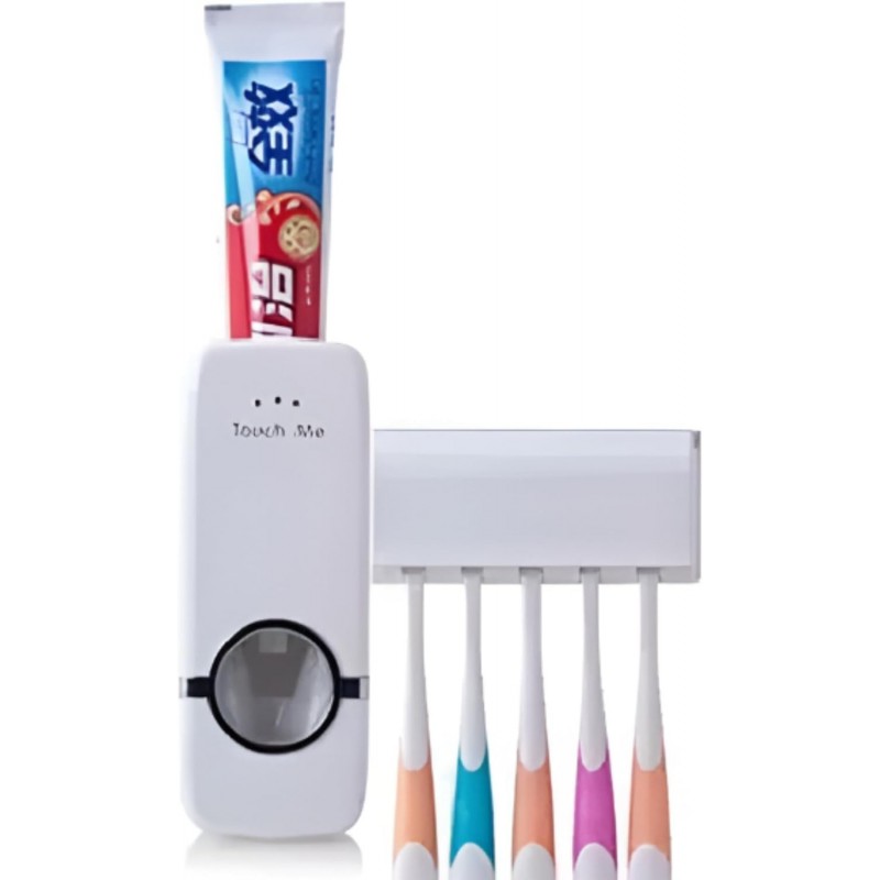 Dentifrice Distributeur et Brosse à Dents Titulaire – Automatique Mains Libres Dentifrice Squeezer avec Support Mural Rack de
