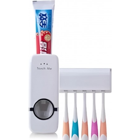 Dentifrice Distributeur et Brosse à Dents Titulaire – Automatique Mains Libres Dentifrice Squeezer avec Support Mural Rack de