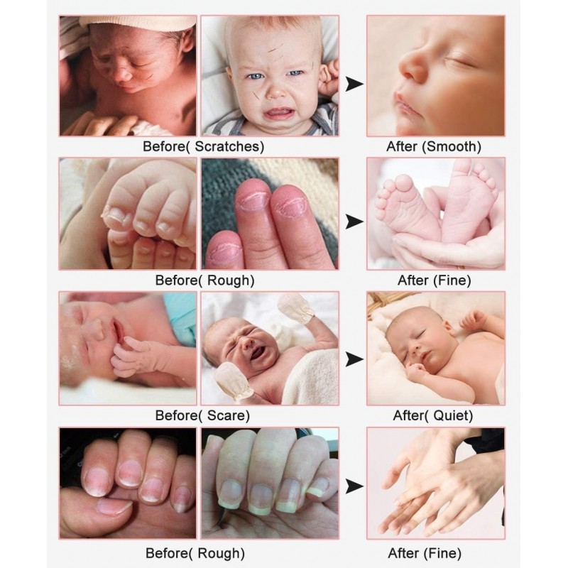 Hiforage Lime à ongles électrique pour bébé avec lumière, 10 tampons de rechange et 4 modes de contrôle de vitesse pour