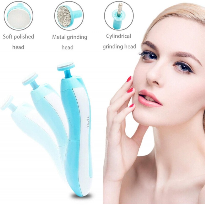 Hiforage Lime à ongles électrique pour bébé avec lumière, 10 tampons de rechange et 4 modes de contrôle de vitesse pour