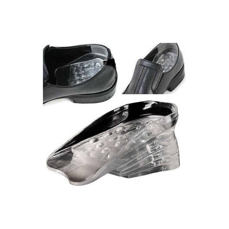 Lève-vitre semelles surélevées hausse talons talons pour hommes noirs pour chaussures taille transparente