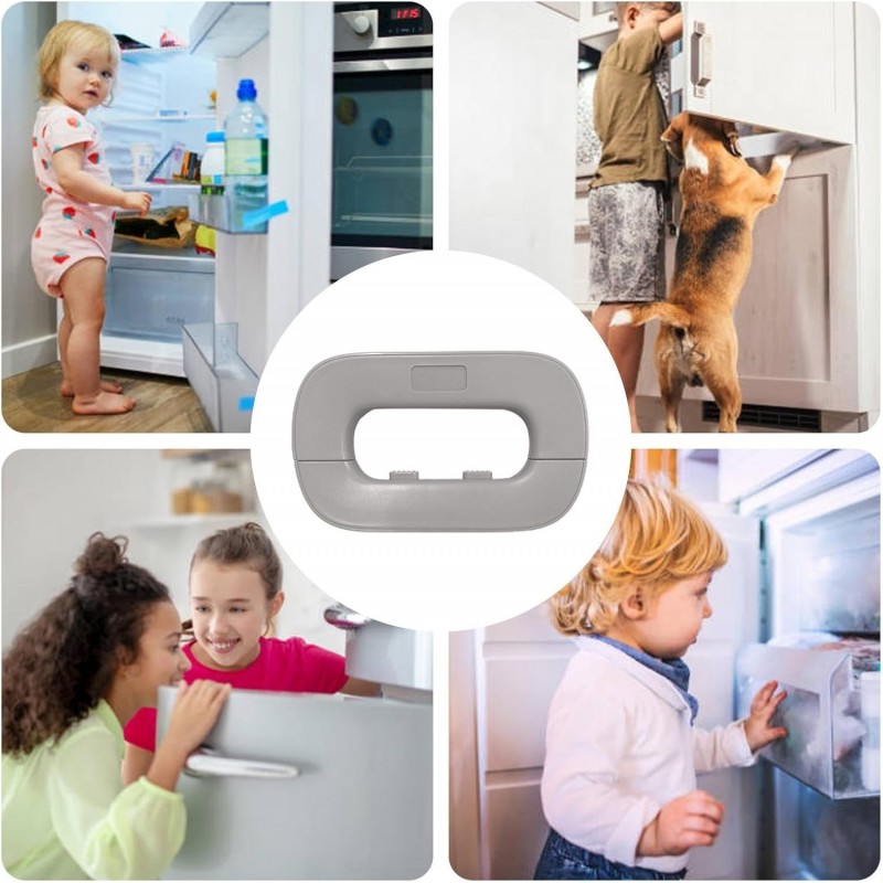 Refrigerator Child Safety Lock,Kids Refrigerator Lock | Freezer Child Lock - Fridge Door Lock, Child Safety Lock for Cabinets,