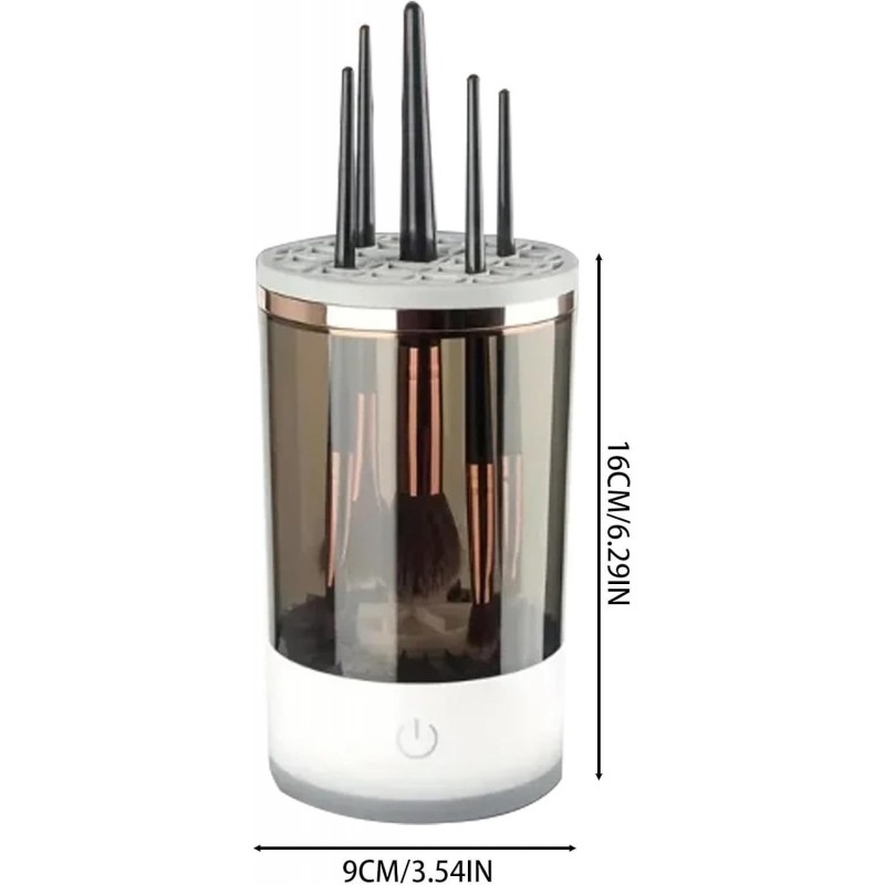 Nettoyeur de pinceaux de maquillage électrique, ensemble de nettoyage automatique de pinceaux cosmétiques, nettoyeur de pinceaux