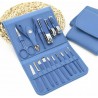 Juego de cortaúñas de acero de 16 piezas, juego de manicura de acero, juego profesional de cuidado de pedicura, juego de