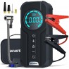 BUVAYE Booster Batterie Voiture avec Compresseur,2000A Jump Starter Portable Booster De Batterie(Jusqu’à 7L Gaz Ou 5L