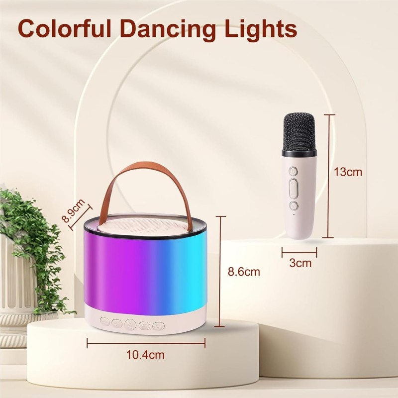 Micro Machine Micro Karaoke Enfants avec 2 Micro sans Fil Karaoke Enfant de Karaoké avec 4 Effets Sonores Variables et LumièRes