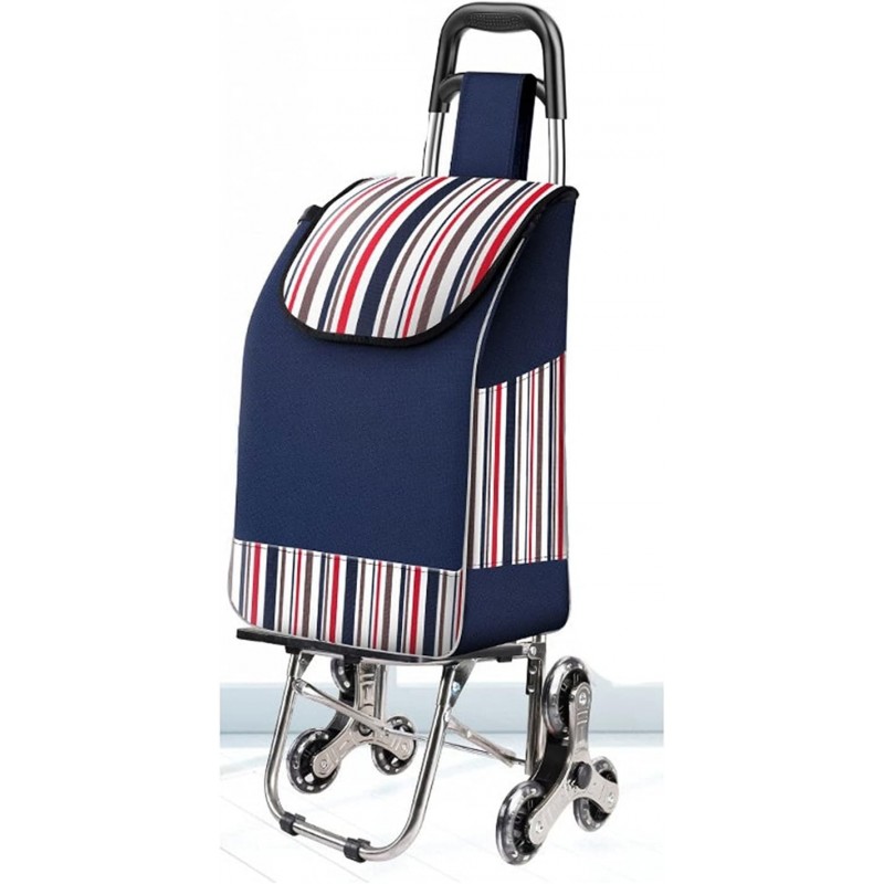 عربات فائدة التسوق المحمولة عربة عربة حقيبة التسوق على عجلات للطي تحمل قوي سلة التسوق القابلة للتسوق .عربة التسوق (Color : 7)