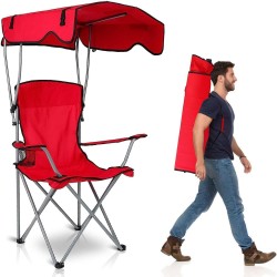 Camping chair with canopy