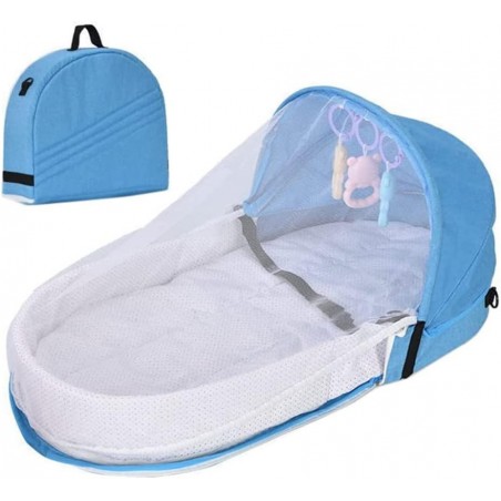 BesDirect Lit bébé Portable lit de Voyage bébé avec moustiquaire et auvent lit bébé avec moustiquaire Sac à Langer lit bébé