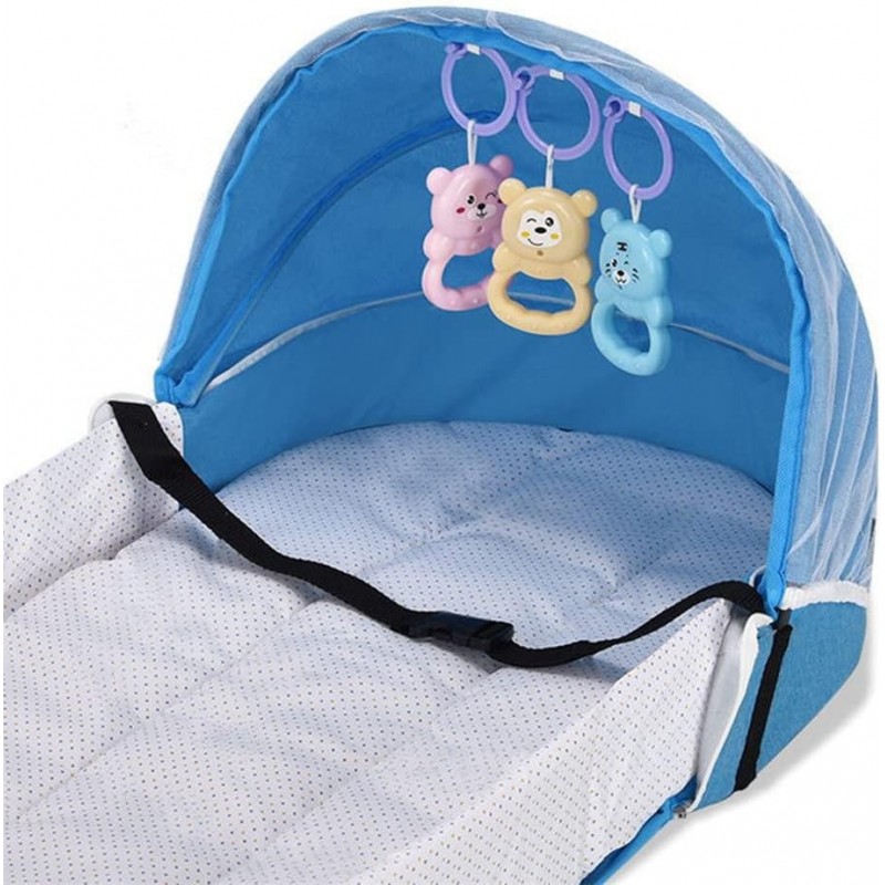 BesDirect Lit bébé Portable lit de Voyage bébé avec moustiquaire et auvent lit bébé avec moustiquaire Sac à Langer lit bébé
