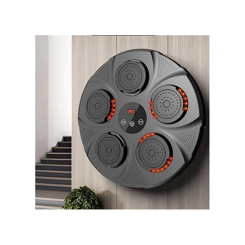 TIIFFY Machine de Boxe Musicale Intelligente, cibles murales de réaction de Boxe à cibles Musicales Multiples, Frappe la Cible