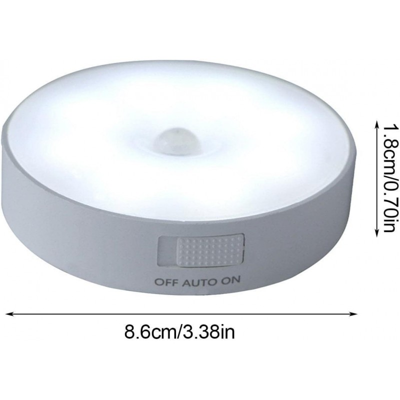 Veilleuse à mouvement, lampe intelligente à LED ronrechargeable avec trois modes d'éclairage et forte aspiration magnétique pour