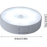 Veilleuse à mouvement, lampe intelligente à LED ronrechargeable avec trois modes d'éclairage et forte aspiration magnétique pour