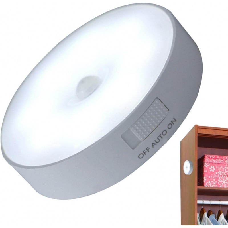 Veilleuse à mouvement, lampe intelligente à LED ronrechargeable avec trois modes d'éclairage et forte aspiration magnétique pour