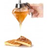 Distributeur de miel en plastique anti-goutte, distributeur de sirop d'érable, pot à miel avec support, beau pot à miel en forme
