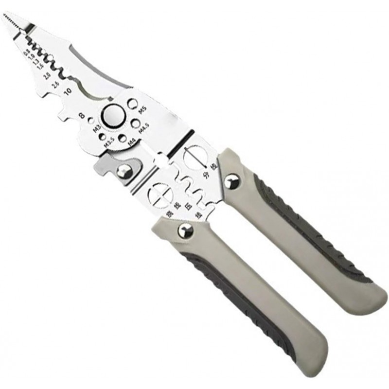 Pince à dénuder multifonctionnelle, pince à sertir, outil de dénudage automatique réglable, en acier inoxydable, pince à dénuder