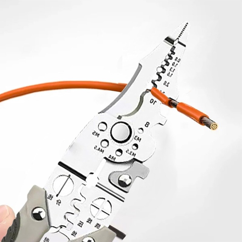 Pince à dénuder multifonctionnelle, pince à sertir, outil de dénudage automatique réglable, en acier inoxydable, pince à dénuder