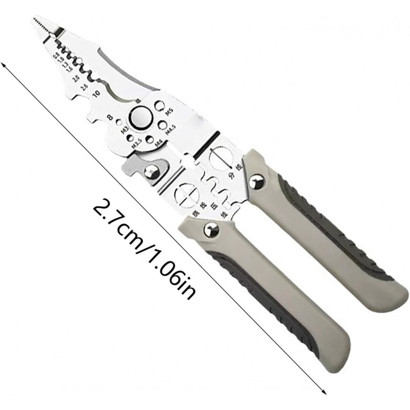 Pince à dénuder multifonctionnelle, pince à sertir, outil de dénudage automatique réglable, en acier inoxydable, pince à dénuder