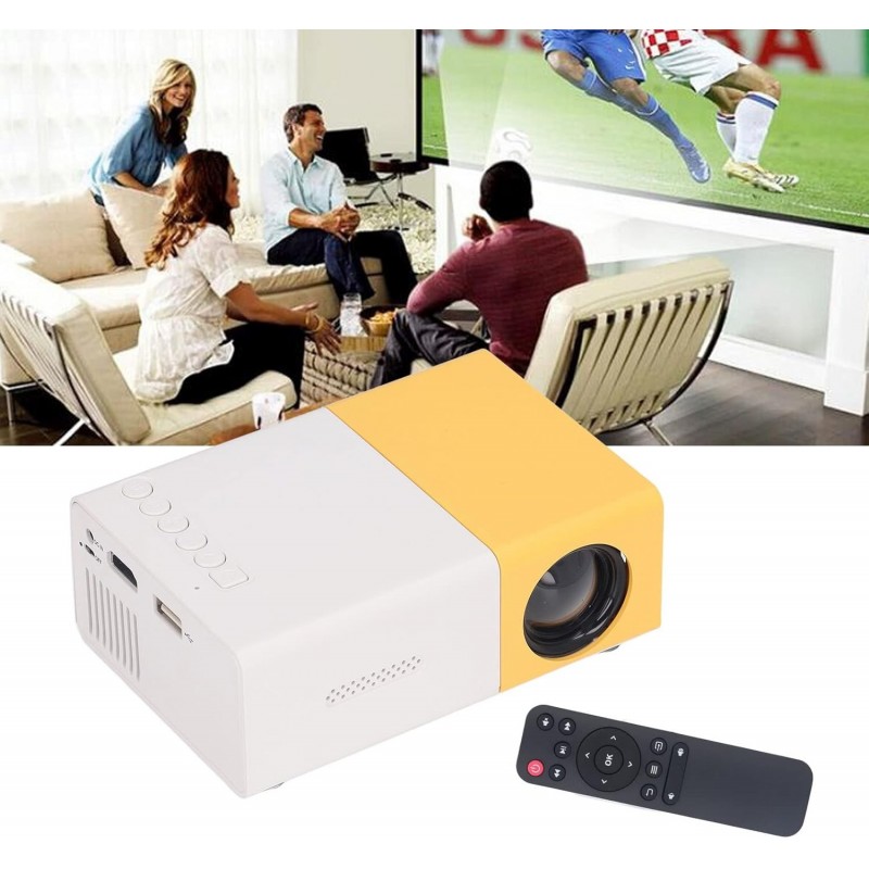 Mini Projecteur, Projecteur de Film Portable 1080p Amélioré, Projecteur Vidéo Multimédia Home Cinéma, Projecteur Extérieur Peut