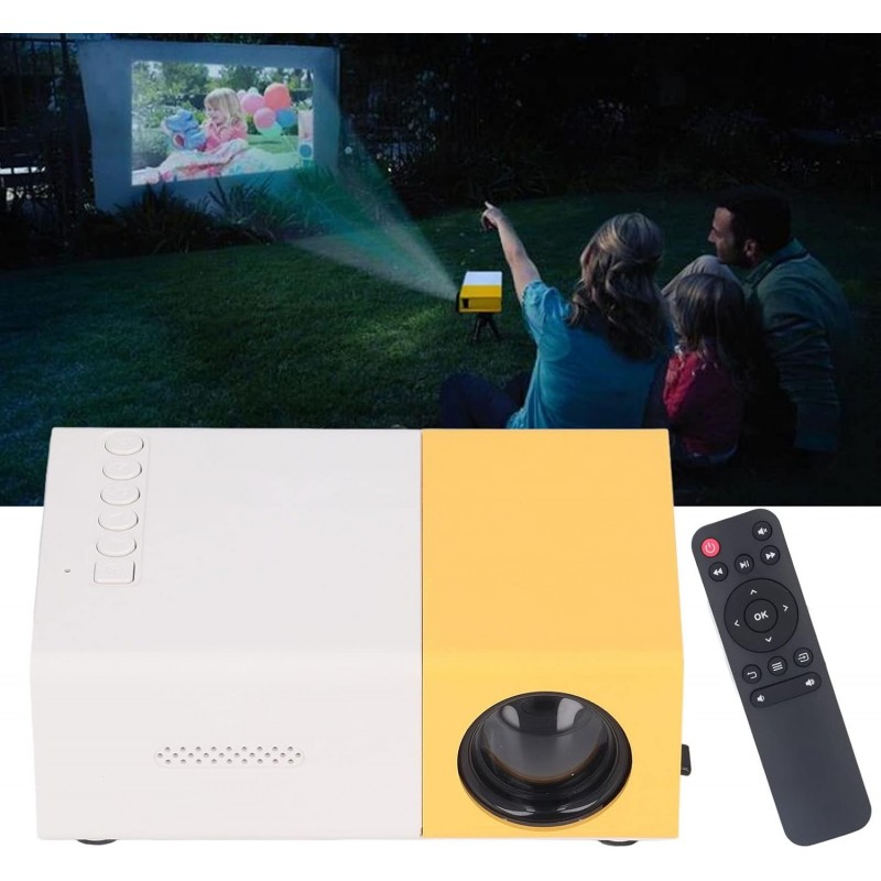 Mini Projecteur, Projecteur de Film Portable 1080p Amélioré, Projecteur Vidéo Multimédia Home Cinéma, Projecteur Extérieur Peut