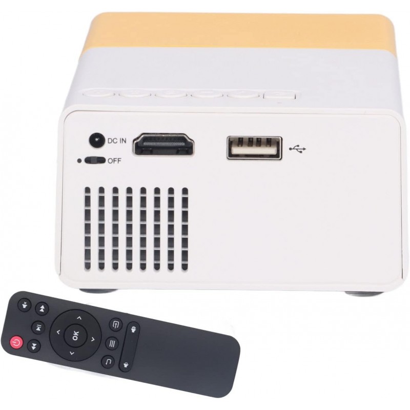 Mini Projecteur, Projecteur de Film Portable 1080p Amélioré, Projecteur Vidéo Multimédia Home Cinéma, Projecteur Extérieur Peut