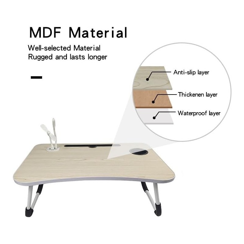 Iacob Laptop Bed Table Lap Standing Desk for Sofa Breakfast, Laptop Desk Folding Coffee Tray Notebook Stand Reading Holder for