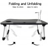 Iacob Laptop Bed Table Lap Standing Desk for Sofa Breakfast, Laptop Desk Folding Coffee Tray Notebook Stand Reading Holder for