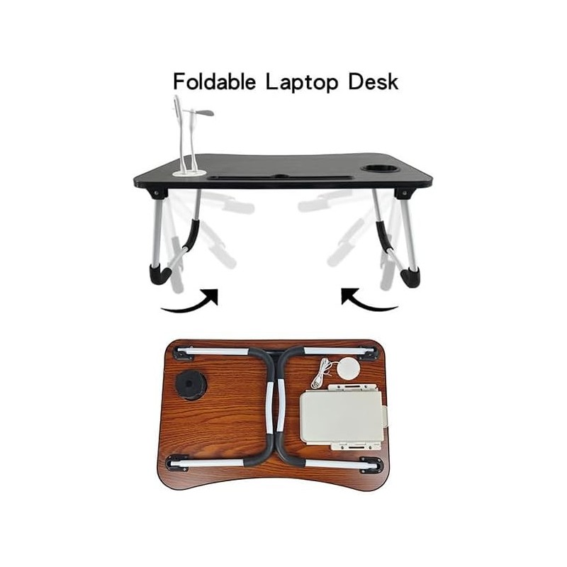 Iacob Laptop Bed Table Lap Standing Desk for Sofa Breakfast, Laptop Desk Folding Coffee Tray Notebook Stand Reading Holder for