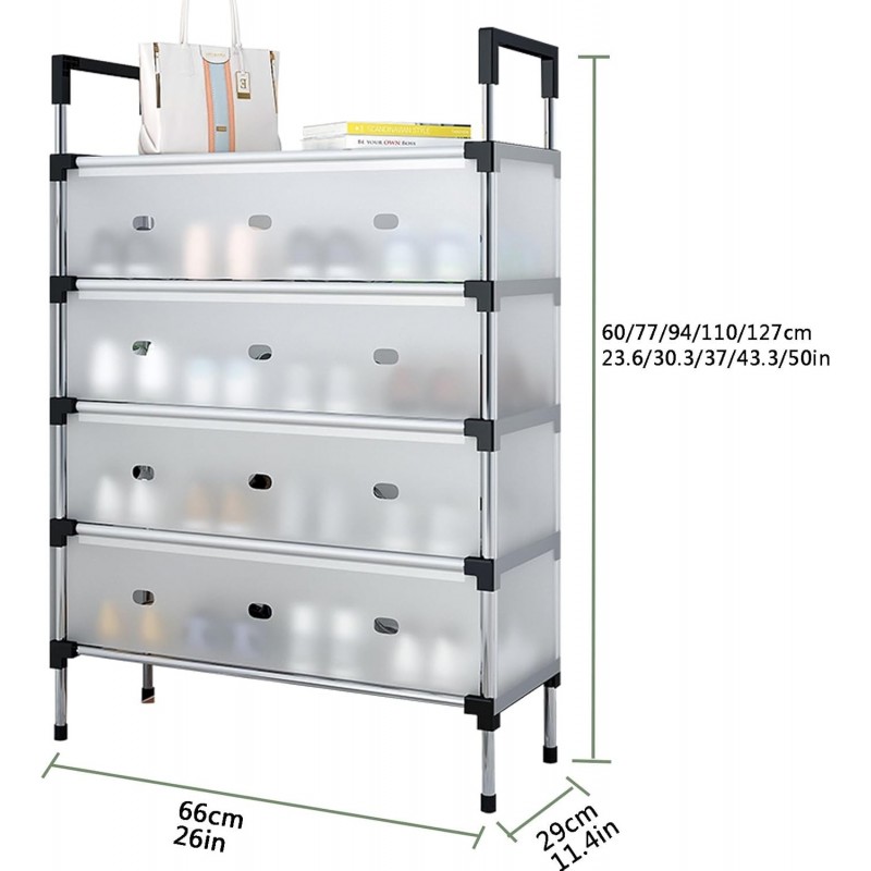 GLFNB Armoire à Chaussures cachée, organisateurs et rangements de Chaussures en métal, Petite étagère à Chaussures pour