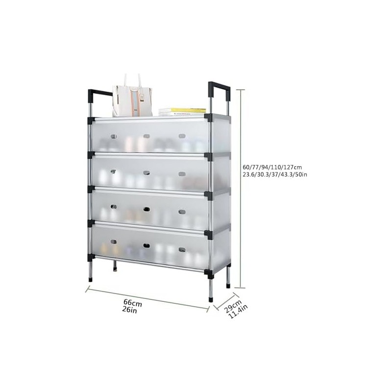 GLFNB Armoire à Chaussures cachée, organisateurs et rangements de Chaussures en métal, Petite étagère à Chaussures pour