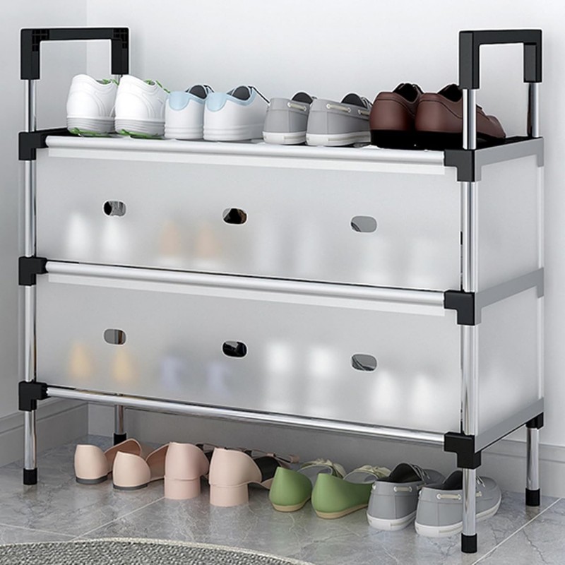 GLFNB Armoire à Chaussures cachée, organisateurs et rangements de Chaussures en métal, Petite étagère à Chaussures pour