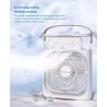 Mini Fan Air Conditioning Cooler, Small USB Desk Fan 5 Holes Humidification Air Conditioning 3 Speeds Wind for Indoor or Outdoor