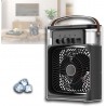 Mini Fan Air Conditioning Cooler, Small USB Desk Fan 5 Holes Humidification Air Conditioning 3 Speeds Wind for Indoor or Outdoor