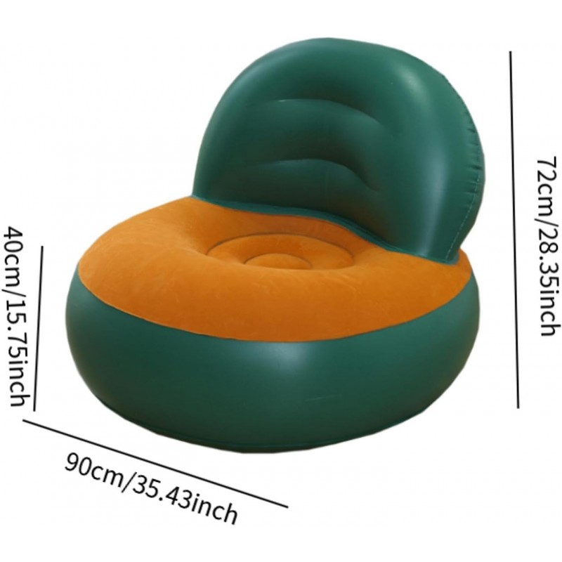 Folpus Inflatable Sofa Air Couch Versatile Soft Single Inflatable Chair Lounge Chair Lazy Sofa for Outdoor Home Living Room