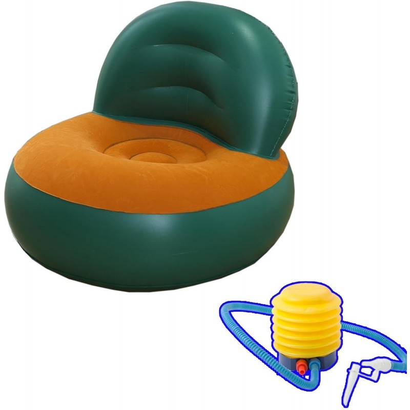 Folpus Inflatable Sofa Air Couch Versatile Soft Single Inflatable Chair Lounge Chair Lazy Sofa for Outdoor Home Living Room
