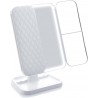 Miss Sweet Lighted Tri-fold Makeup Mirror Vanity Mirror with 1X/2X/3X Magnification (Pure White)